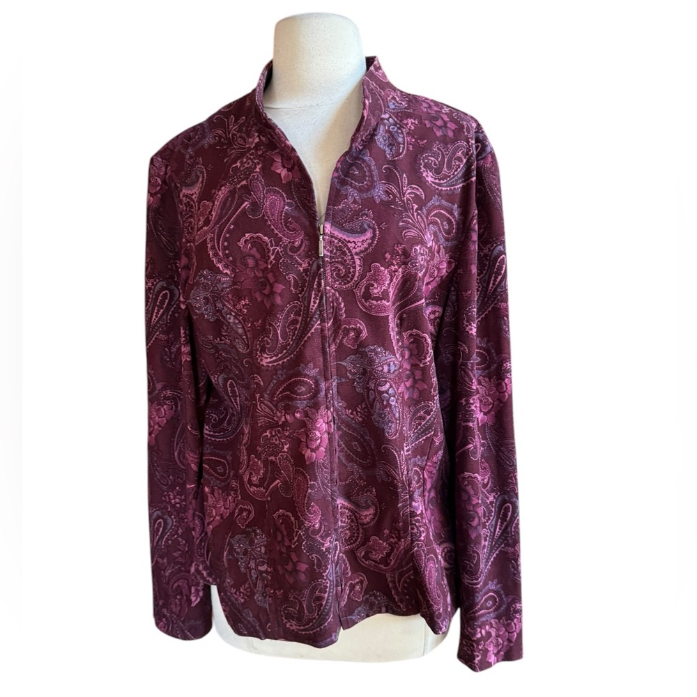 1990s dressbarn Paisley Zip-Up Jacket